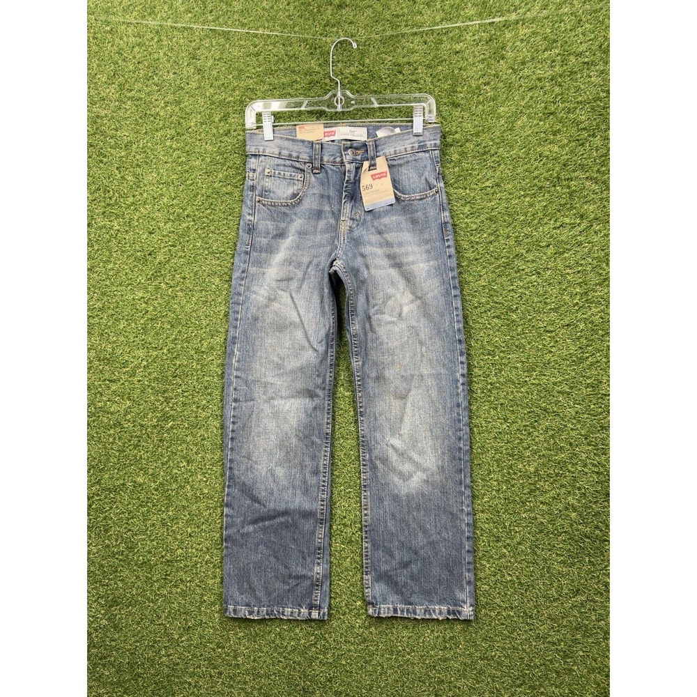Levis 569 Jeans Boys Size 12 Fits 26x26.5 Baggy Straight Loose Skater Y2K NWT